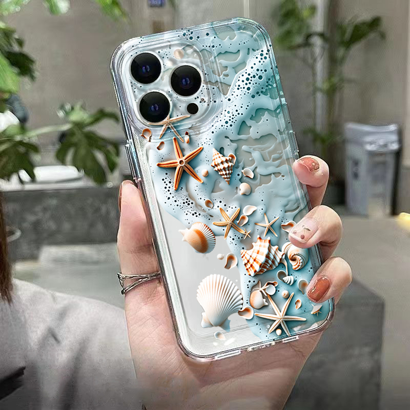 3D Printing Housing - 3D Beach Starfish Shell Phone Case
