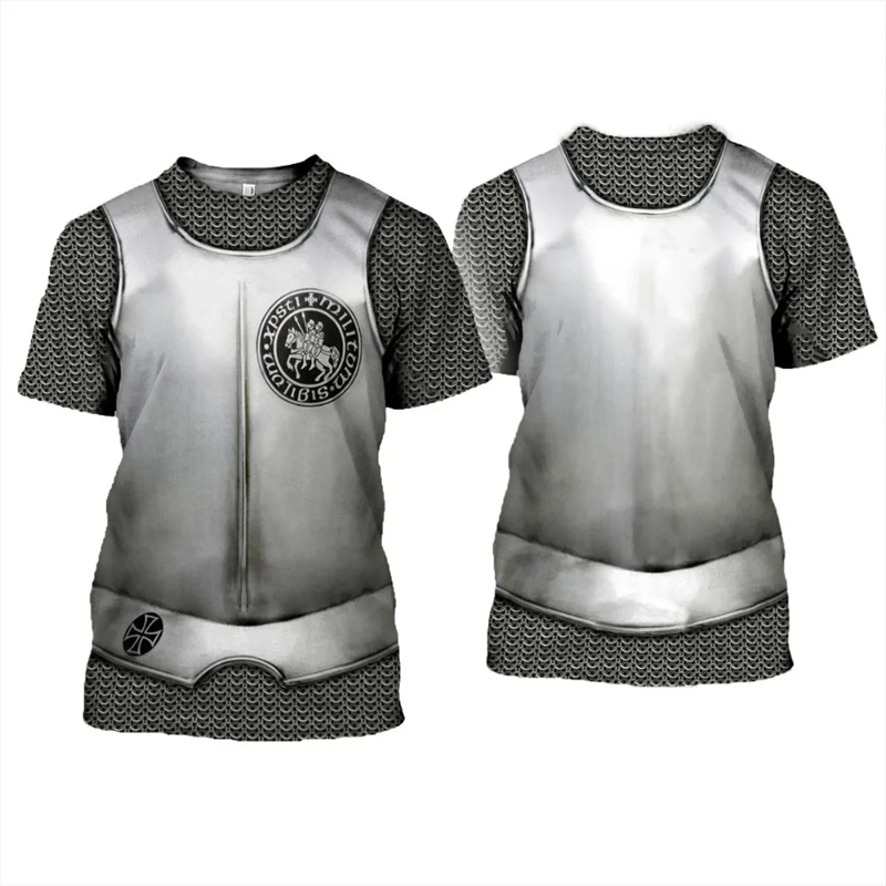 Knights Templar Graphic T-shir - 3D Printing Knight Armor review and price