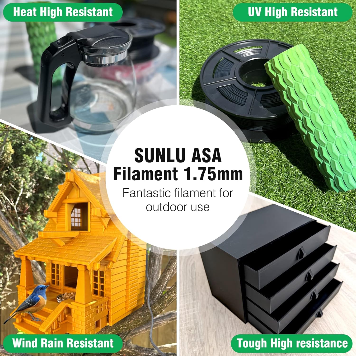 SUNLU 1KG ASA Filament 1.75mm  - Asa Filament Outdoor review and price