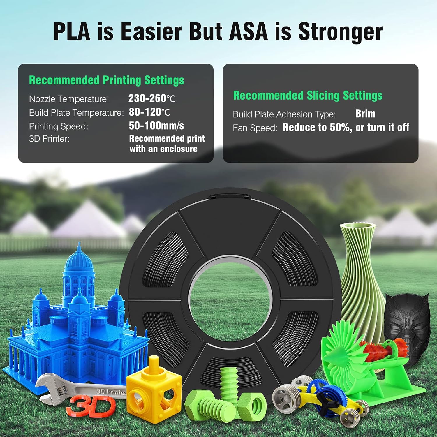 SUNLU 1KG ASA Filament 1.75mm  - Asa Filament Outdoor review and price