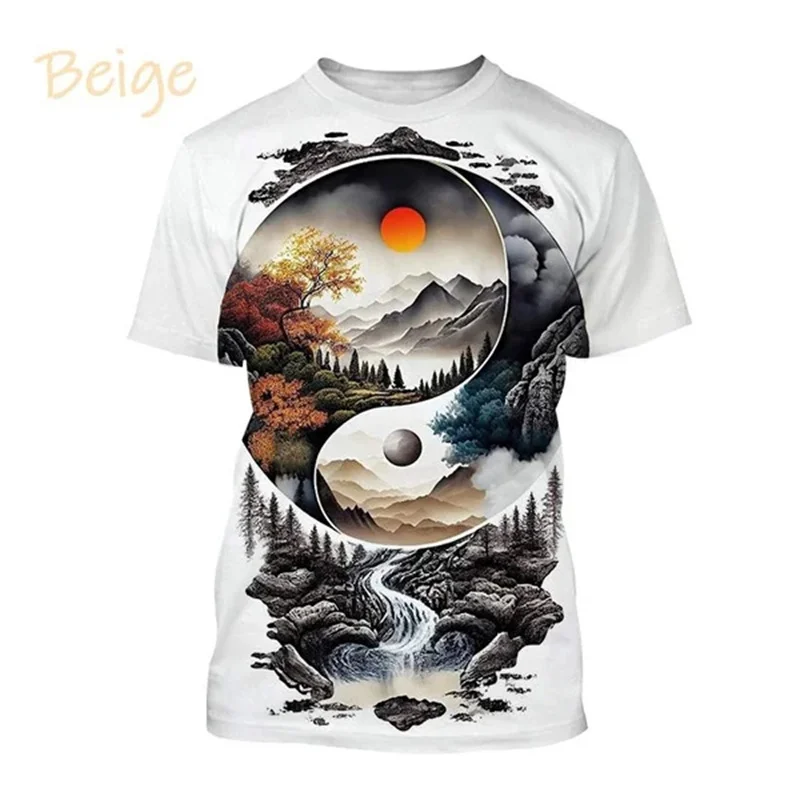 Chinese Tai Chi Pattern T-Shir - 3D Printing Diagram review and price